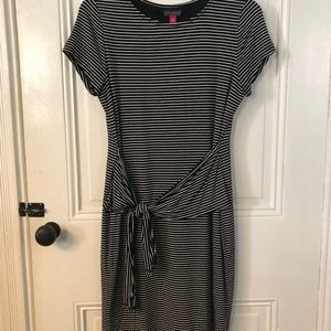 Vince Camuto Black and White Stripped Dress